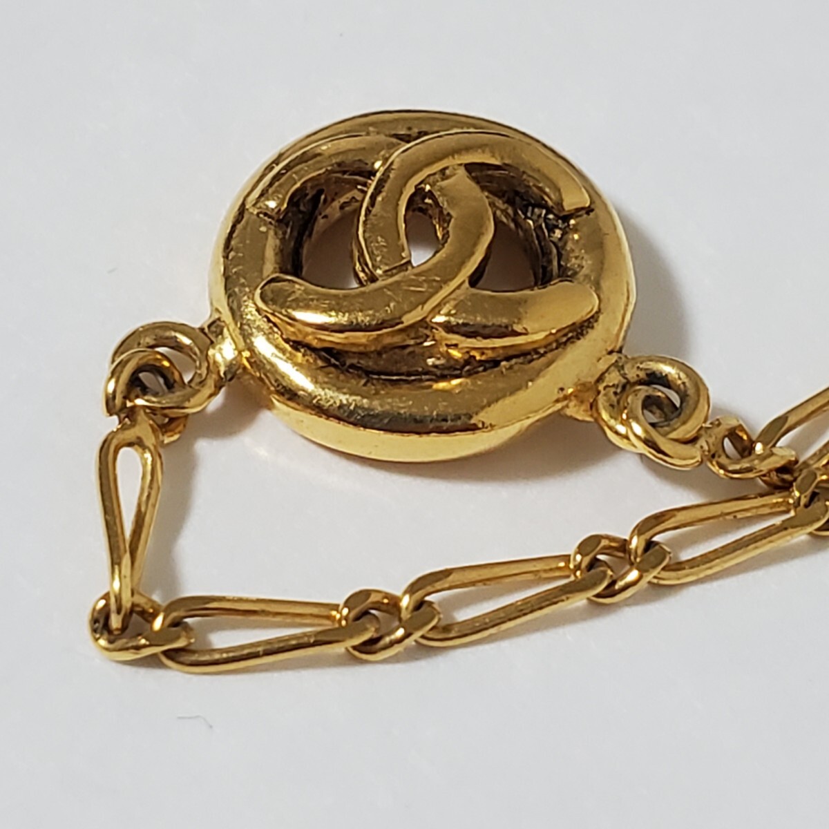 1 jpy ~CHANEL Chanel Gold color necklace Vintage here Mark 997