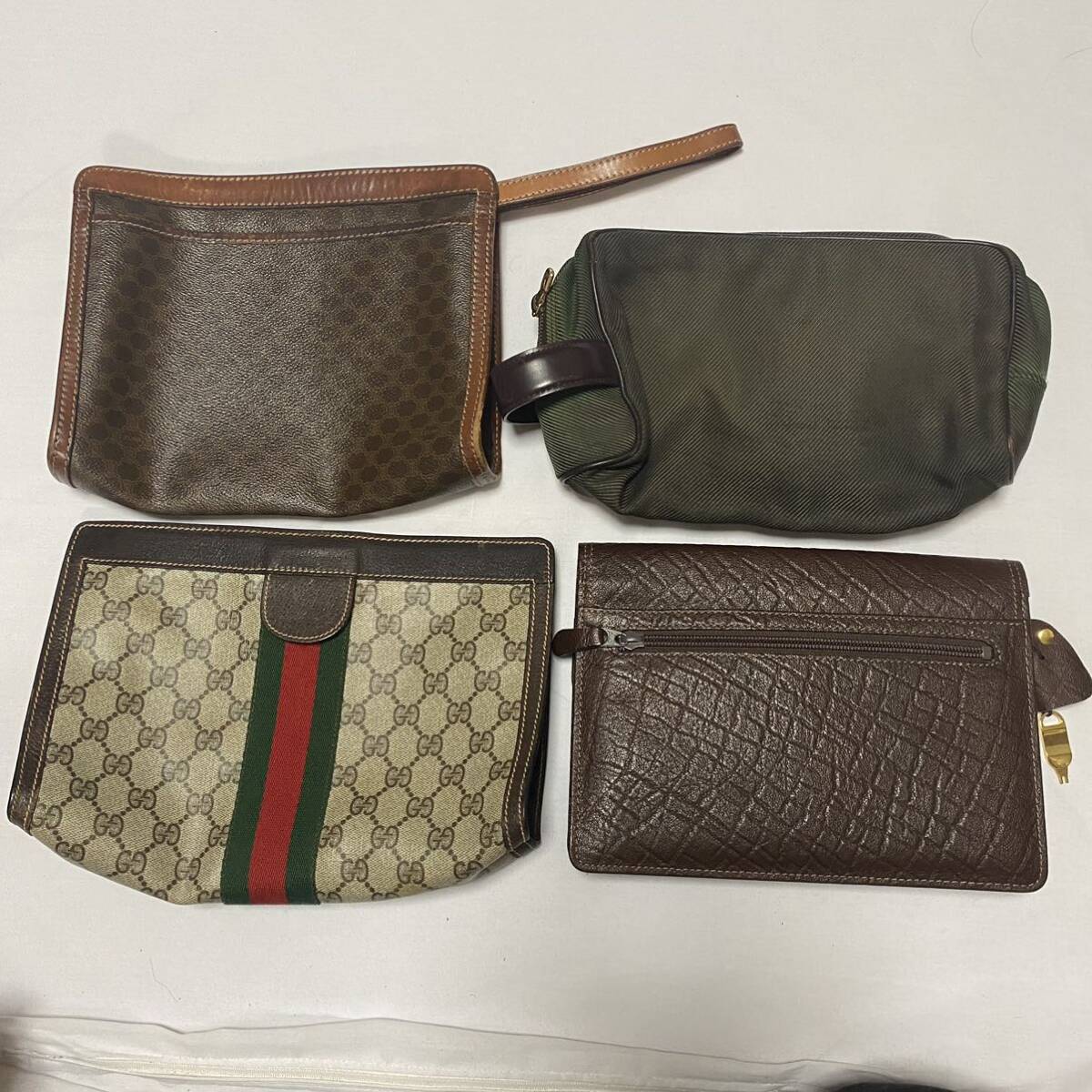 1 jpy ~ Gucci Louis Vuitton Celine etc. clutch bag handbag 4 piece set set sale Vintage 984