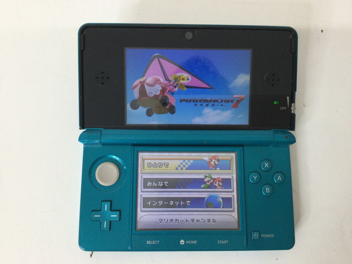 ●代DM107-60 【初期化済み】 Nintendo 3DS アクアブルー CTR-S-JPN-CO 本体 任天堂の画像3