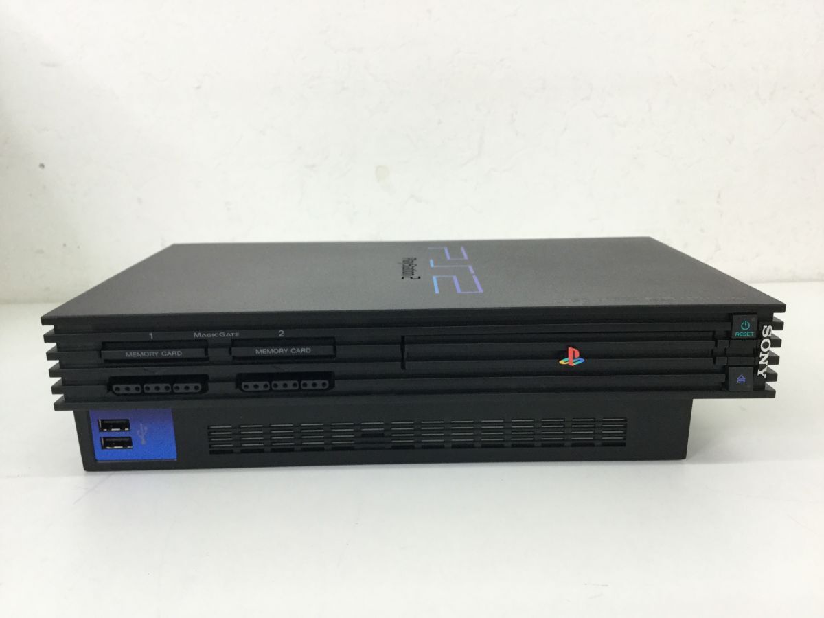 ●営HS286-100 SONY PlayStation 2 プレイステーション2 ミッドナイト・ブラック SCPH-50000NBの画像4