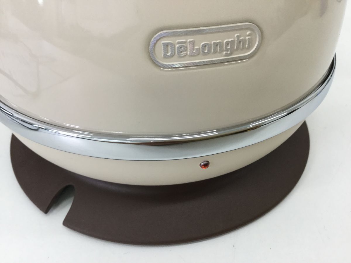 ●営HS294-80　DeLonghi デロンギ アイコナ ヴィンテージ コレクション 電気ケトル 1.0L KBOV1200J-BG ドルチェベージュ ポット レトロ_画像2