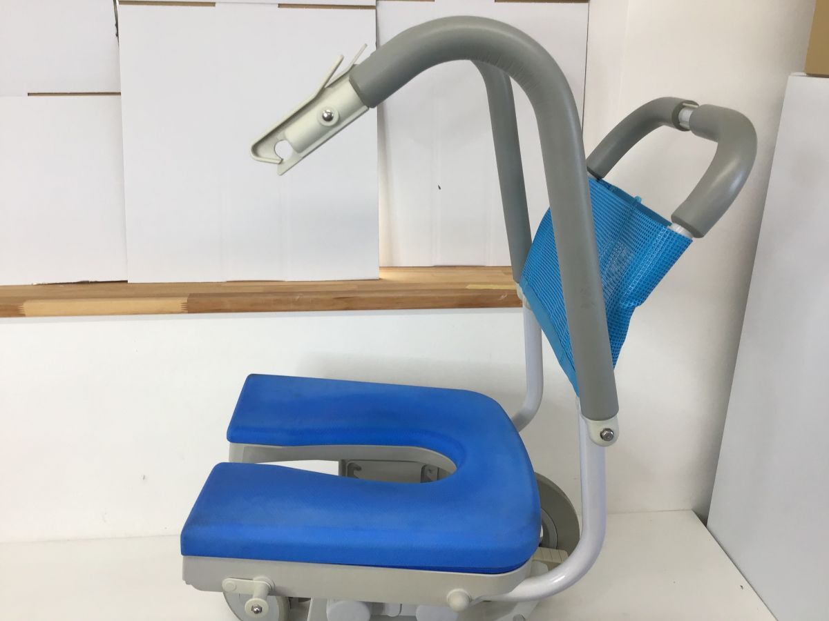 ●営HS299-200B Uchie ウチエ 折りたたみ 入浴 介護用 車椅子　ブルー 介護用品_画像5