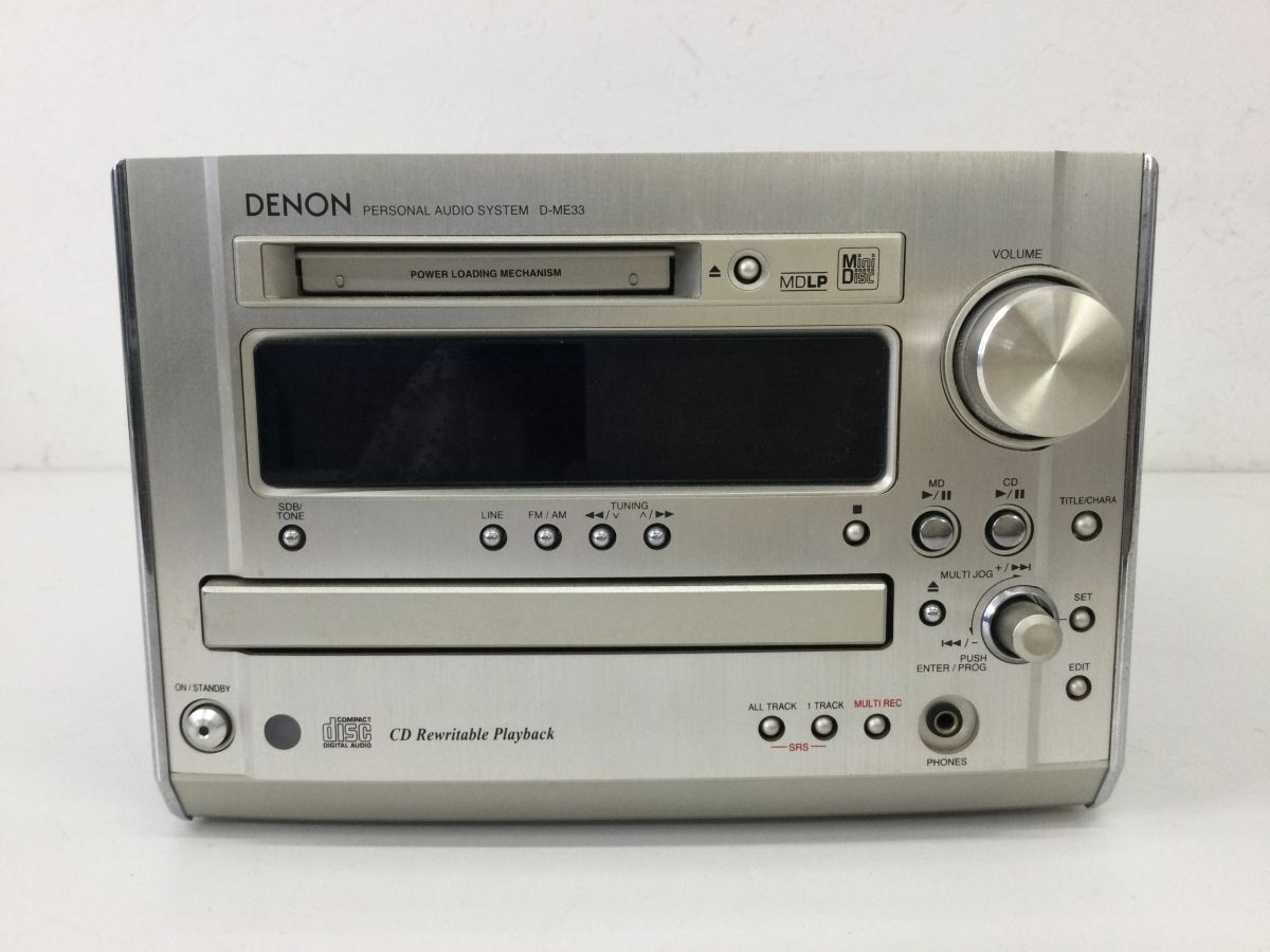 ●代TW363-100　DENON デノン システムコンポ D-ME33 CD MDコンポ 04年製_画像1