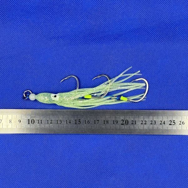 100741　かかりやすい　バレにくい　タコベイト　3段針　3/0　4本セット　タチウオ　青物　根魚　トローリング_画像6