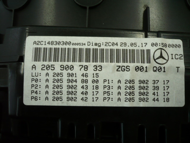 ＼(^o^)　ベンツ　Benz　W205　Cクラス　スピードメーター　インストルメントクラスタ　計器　274920 G 52305079_画像7