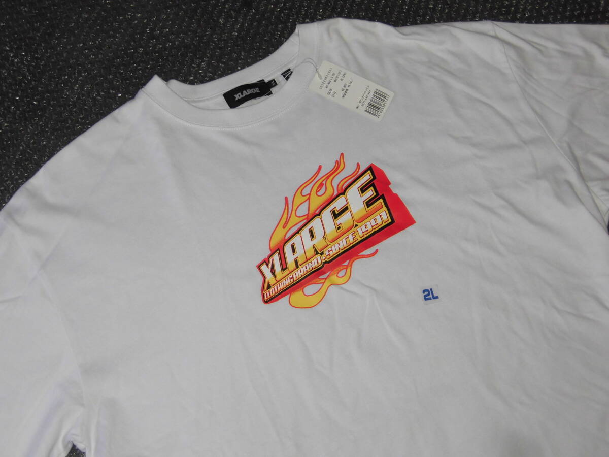 定価6600円 未使用 XLARGE エクストララージ HOT ROAD　長袖Tシャツ XLサイズ かなり大きめ ホワイト 白 ( ロンT 長T )　ホットロード_画像1