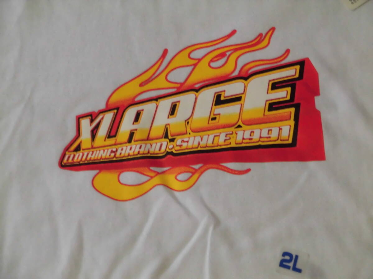 定価6600円 未使用 XLARGE エクストララージ HOT ROAD　長袖Tシャツ XLサイズ かなり大きめ ホワイト 白 ( ロンT 長T )　ホットロード_画像2