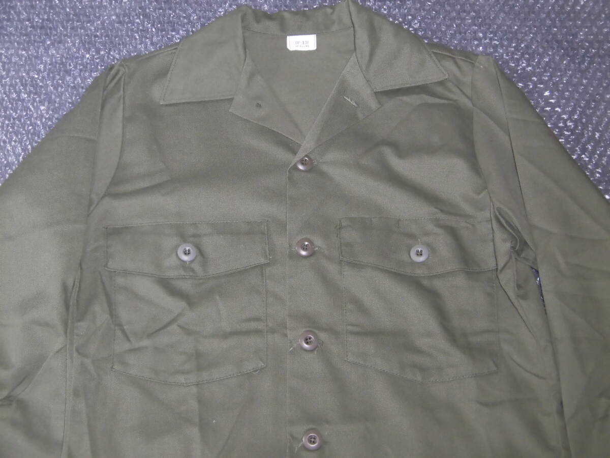 Used 古着 ヴィンテージ 米軍実物 ユーティリティシャツ S～M( 長袖シャツ ミリタリーシャツ ) アメリカ軍　ビンテージ DLA100-87-C-0459 _画像4