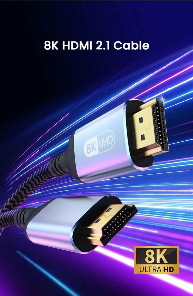 HDMIケーブル 2.1規格 8K 60hz 4k 120hz 48Gbps コード長さ2M