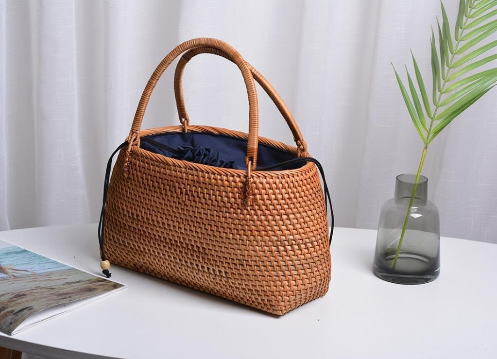  beautiful goods * basket storage basket stylish wistaria . braided taking . in stock hand handmade tote bag basket 