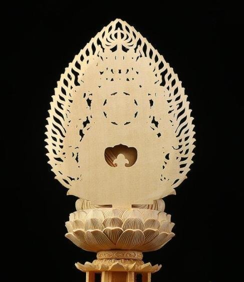 極上品/綺麗 総檜材 仏教工芸品 木彫仏教 精密彫刻 仏師で仕上げ品 大日如来座像の画像3