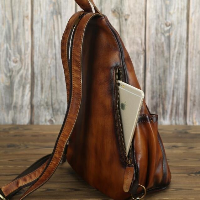  new goods body bag men's cow leather shoulder bag light weight original leather diagonal .. bag business bag leather going to school for mountain climbing travel 