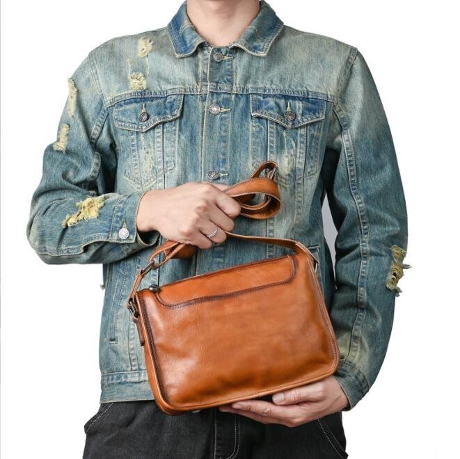  большая вместимость сумка на плечо мужской красивый натуральная кожа наклонный .. портфель сумка "почтальонка" мужчина ходить на работу посещение школы сумка 