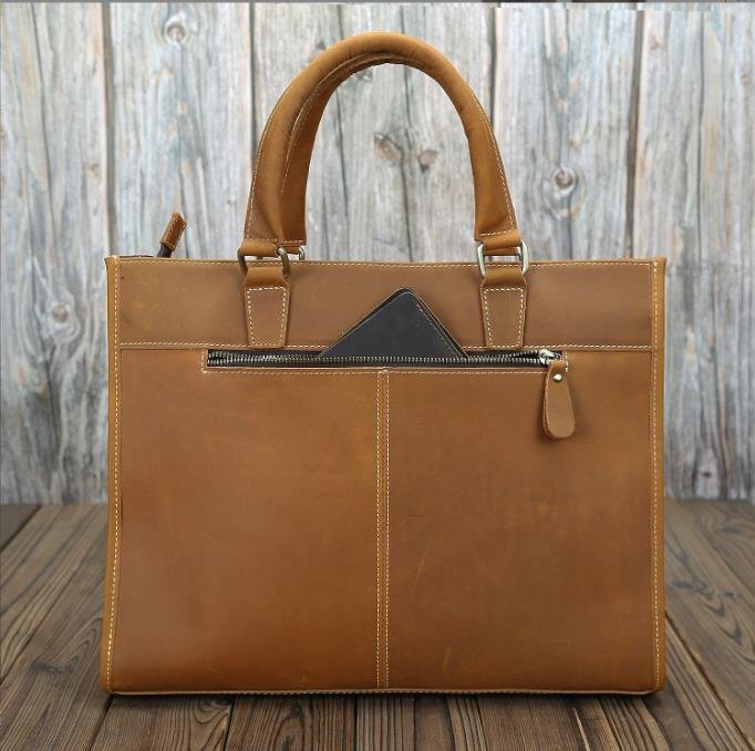 beautiful goods appearance * cow leather hand made men's bag original leather business bag briefcase leather commuting bag tote bag handbag bag 