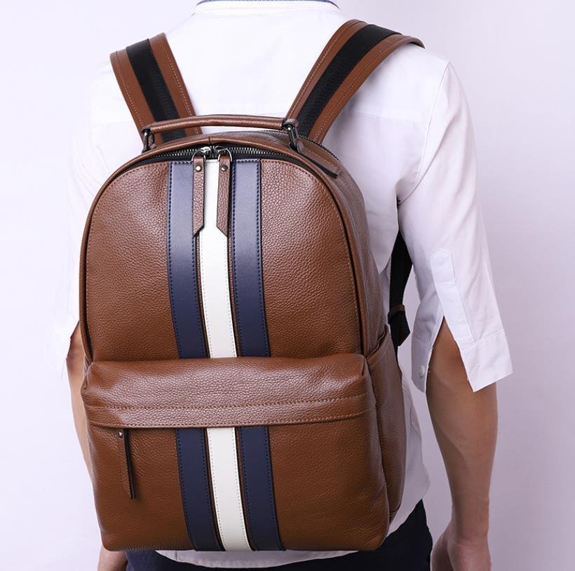  beautiful goods * commuting going to school men's original leather body back man one shoulder bag diagonal .. bag leather ^ tea color 