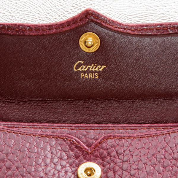 Cartier カルティエ コインケース 本革 ワインボルドー _画像5