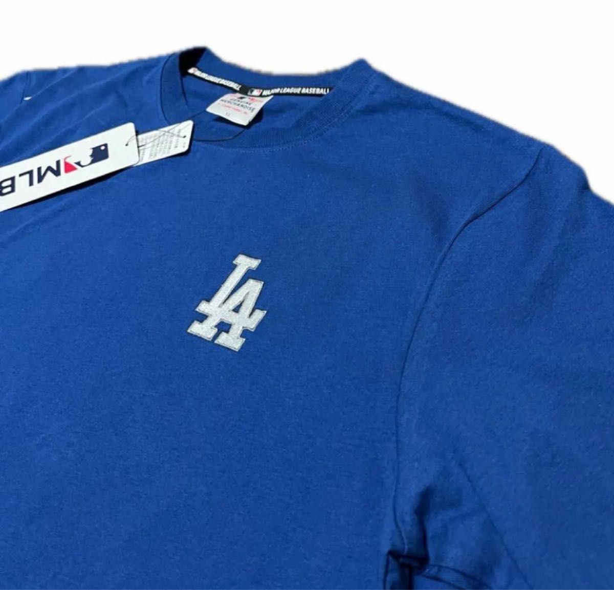新品　MLB公式　ロサンゼルス・ドジャース　　Tシャツ(半袖)  3Lサイズ　大きいサイズ　　　　ブルー　青　綿100% 大谷翔平