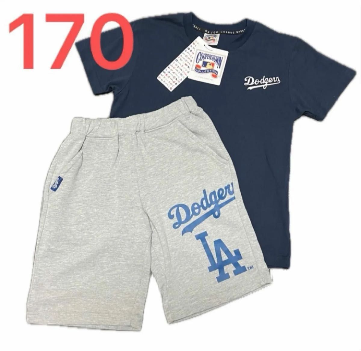 新品 MLB公式 LAドジャース 2点セット Tシャツ&スウェットハーフ 新品 MLB公式 LAドジャース 2点セット Tシャツ&スウェットハーフ