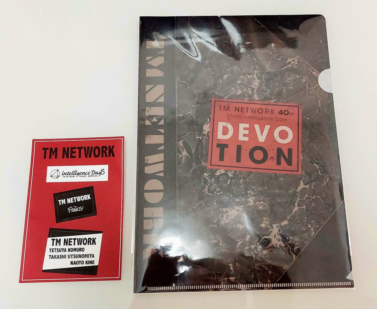★TM NETWORK『40th FANKS intelligence Days 「DEVOTION」 TOWER RECORDS POP UP SHOP限定 A4クリアファイル シール付き』小室哲哉★の画像1
