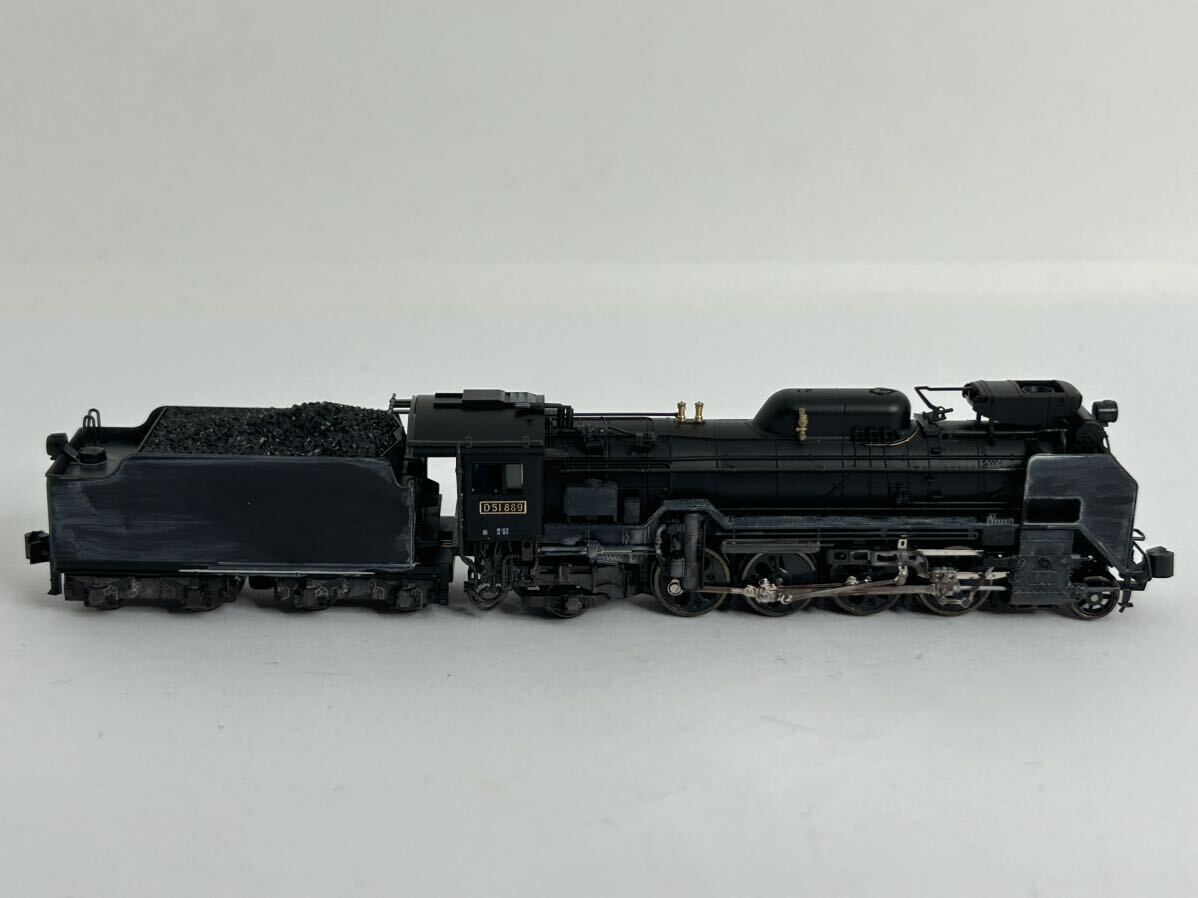 D51-889 動作確認・ライト点灯確認 ウェザリング加工品 KATO 2016-9 D51 標準形 蒸気機関車_画像3