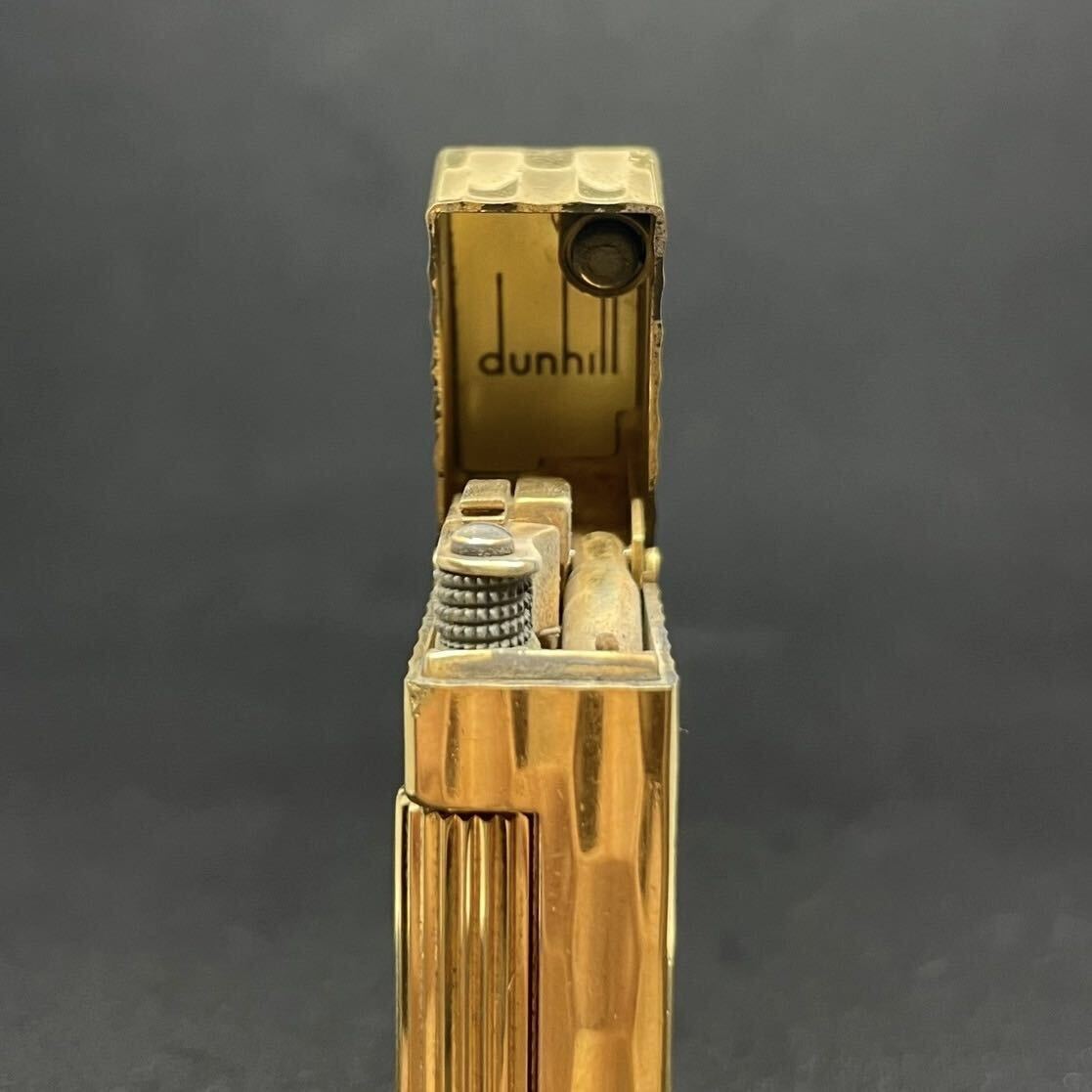 1円 ◎ dunhill ダンヒル ローラー ガスライター 火花確認 ゴールド コレクション ヴィンテージ 喫煙具 高級 バンブー デザイン スイス製_画像9