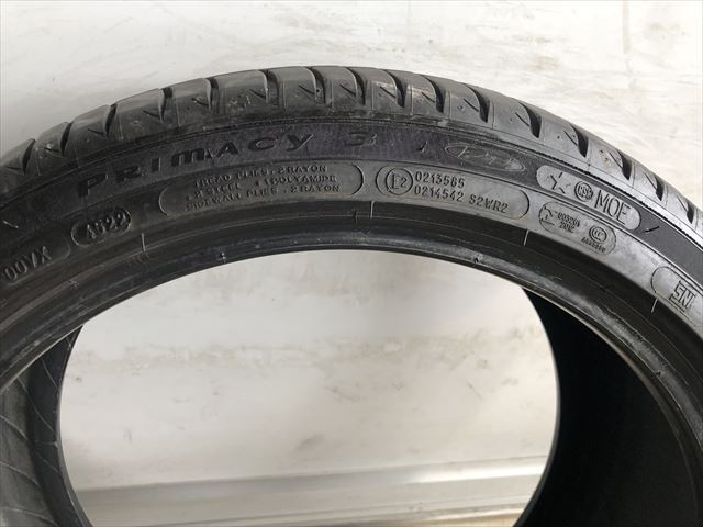 激安中古タイヤ　　275/35R19 100Y RFT ミシュラン　PRIMACY 3 ZP ☆ MOE 22年製　　2本_画像5