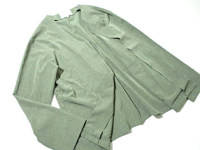 new goods V spring summer Takeo Kikuchi unused! button less cardigan cold sensation . water speed .THE SHOP TK L size sombreness green bolero button none 