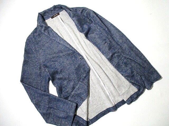  сделано в Японии V обычная цена 3 десять тысяч Comme Ca men весна лето linen жакет лен tailored jacket COMME CA MEN L размер темно-синий темно-синий 