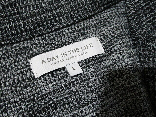  spring summer V new goods unused! United Arrows waffle dent convex Surf knitted tailored jacket gray L size UNITED ARROWS