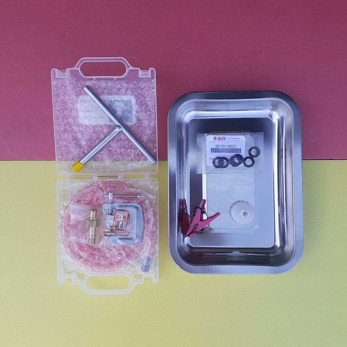 ①GS黒 スズキ船外機 ギアオイル交換専用工具+パッキン付セットです。送料全国一律520円 003