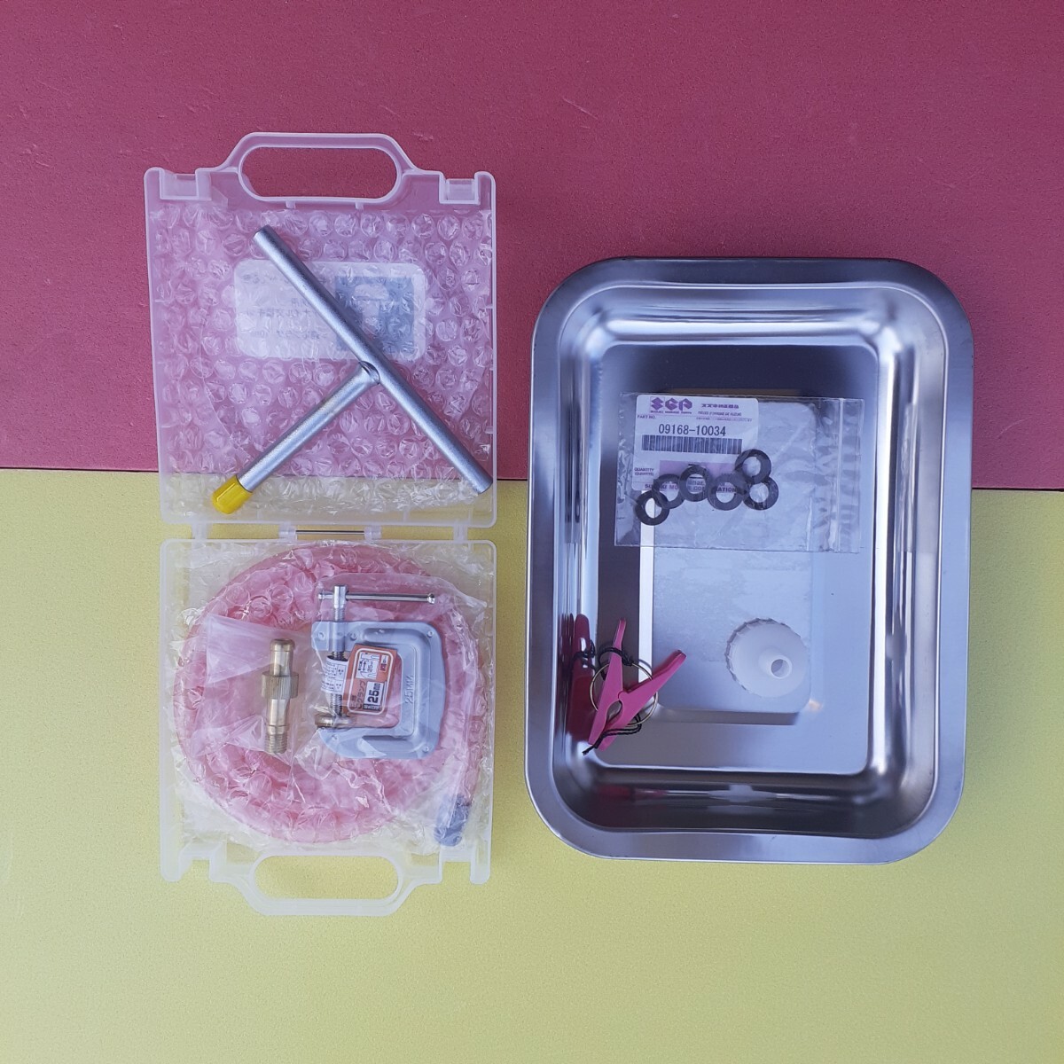 ②GS灰　スズキ船外機　ギアオイル交換専用工具＋パッキン付セットです。送料全国一律５２０円。023