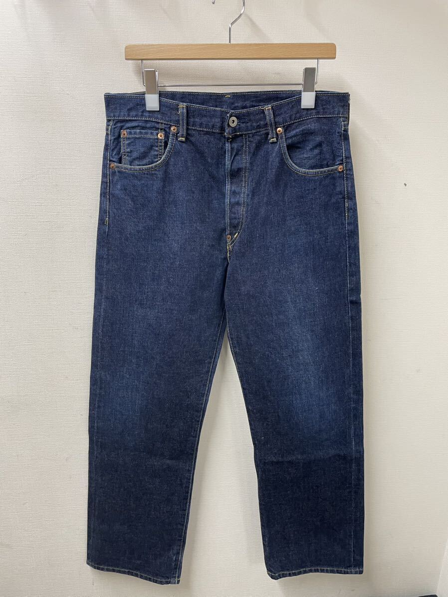 w34 復刻 98年製 日本製 Levi's 702XX レプリカ ビンテージ リーバイス デッドストック 革パッチ リジット ビッグE 赤耳 bigE 90s_画像2