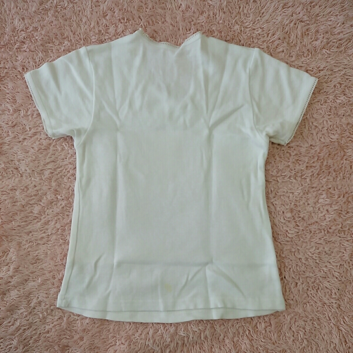 新品 関西ファッション連合 女の子 半袖 インナーシャツ 下着 100 110 綿100％ 肌着 白 無地 激安 アンダーウェア_画像2