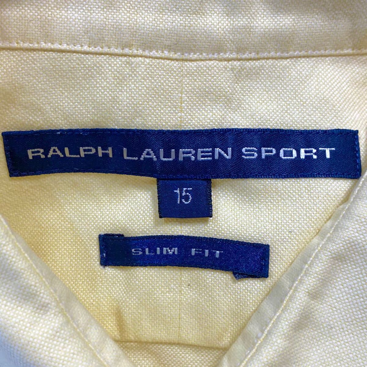 ラルフローレンスポーツ　RALPH LAUREN SPORT　スリムフィット　半袖シャツ　BDシャツ　ボタンダウンシャツ　ロゴ刺繍_画像9