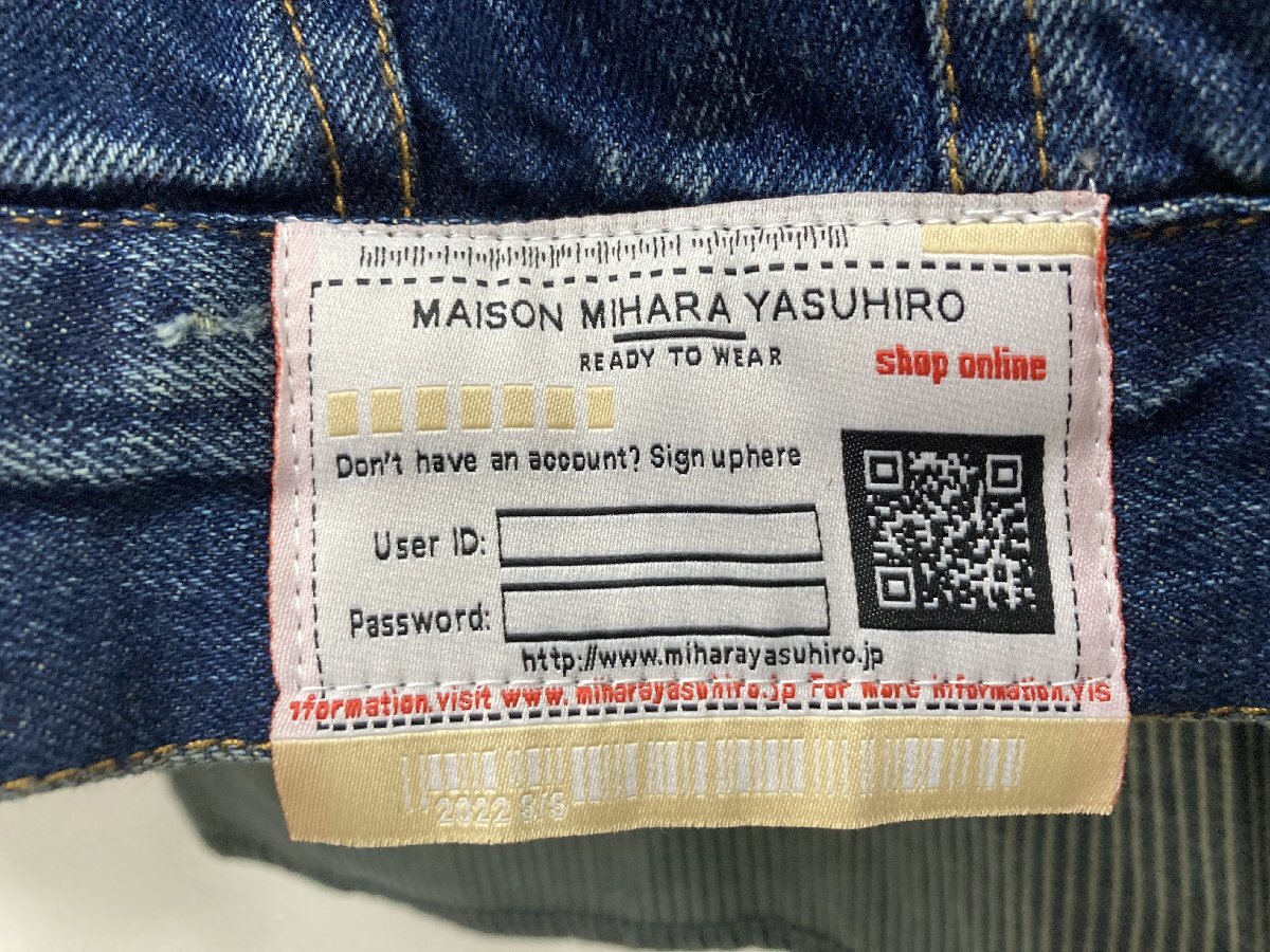 Maison MIHARA YASUHIRO mezzo n Mihara Yasuhiro damage Denim jacket jacket outer garment used size 46 TN 1