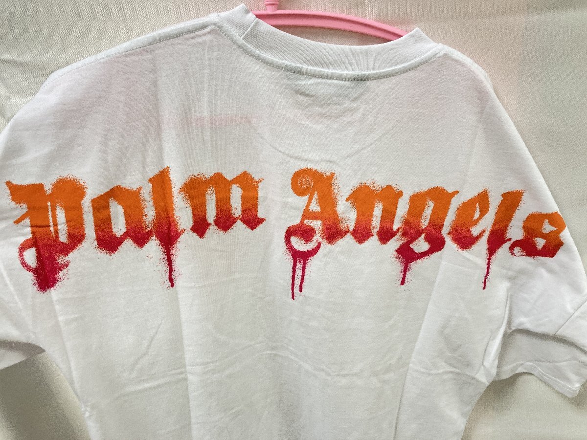 Palm Angels Script Logo Tee T-shirt 半袖 Tシャツ ホワイト M 中古 TN 7_画像4