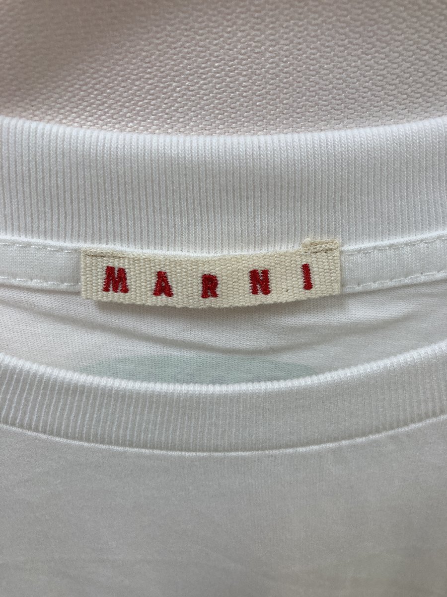 MARNI マルニ 花柄 t-shirt カジュアル レディース 半袖 Tシャツ ホワイト 40サイズ 中古 TN 5の画像3