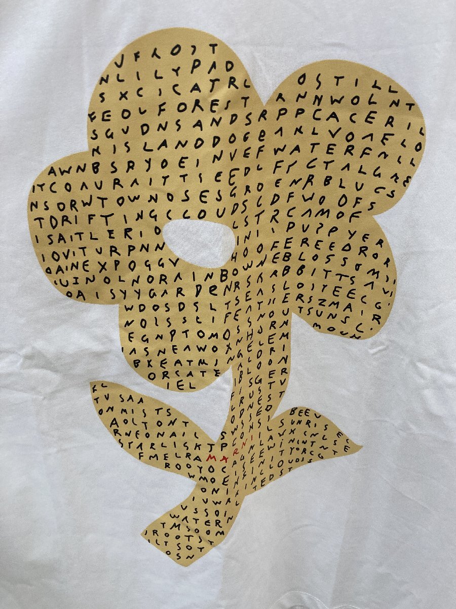 MARNI マルニ 花柄 t-shirt カジュアル レディース 半袖 Tシャツ ホワイト 40サイズ 中古 TN 5の画像2