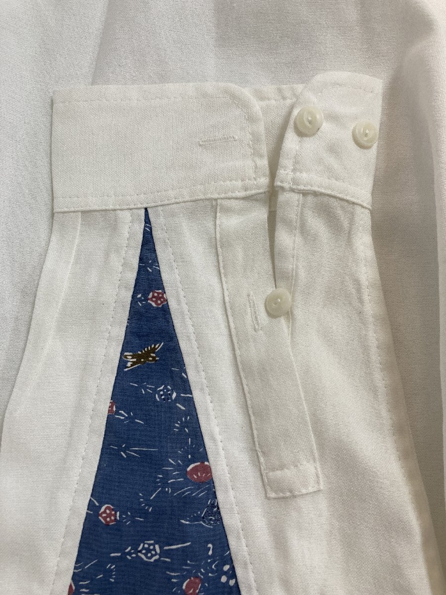 VISVIM ヴィズヴィム ALBACORE GARUDA SHIRT L/S 上着 シャツ 長袖 パッチ ホワイト サイズ３ 希少 中古 TN 1_画像4