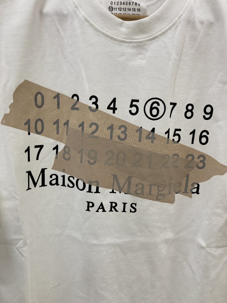 Maison Margiela メゾン マルジェラ ガムテープ ユニセックス カレンダーロゴ T-shirt 半袖 Tシャツ サイズ46 中古 TN 6_画像2