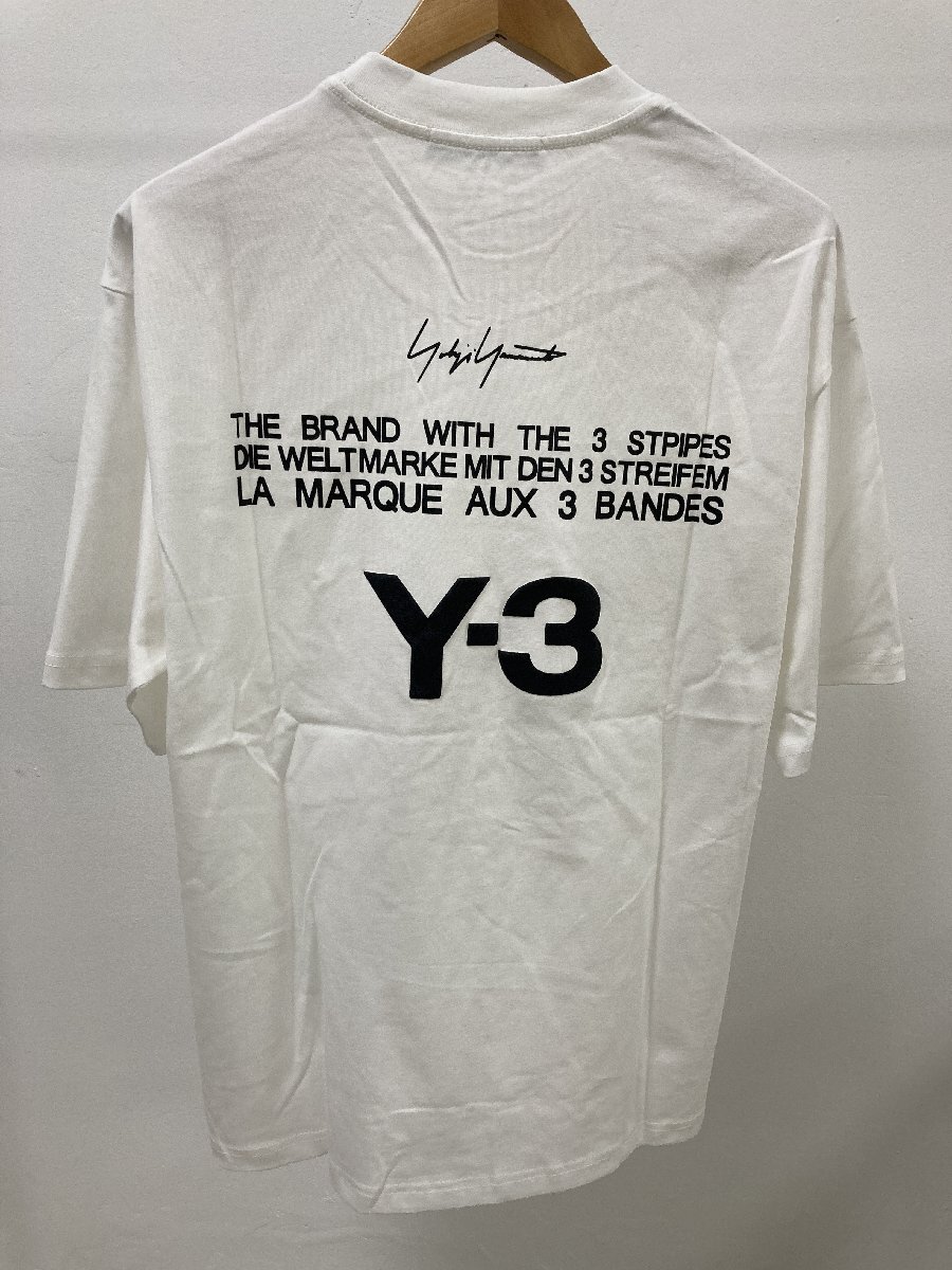 YOHJI YAMAMOTO Y-3 LOGO T-Shirt 半袖 Tシャツ ホワイト M 中古 TN 1_画像3