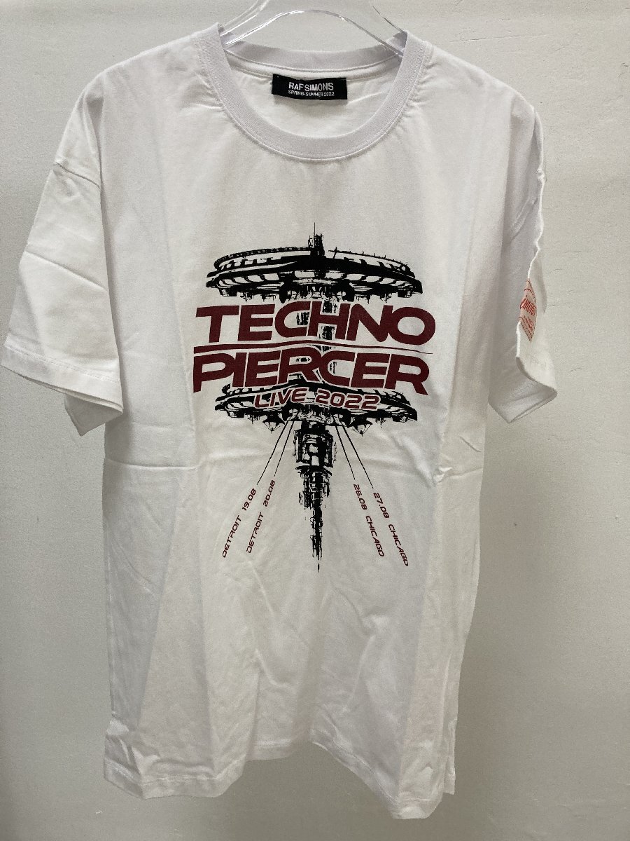 RAF SIMONS ラフ シモンズ TECHNO PIERCER T-SHIRT 半袖 Tシャツ ホワイト M 中古 TN 1_画像1