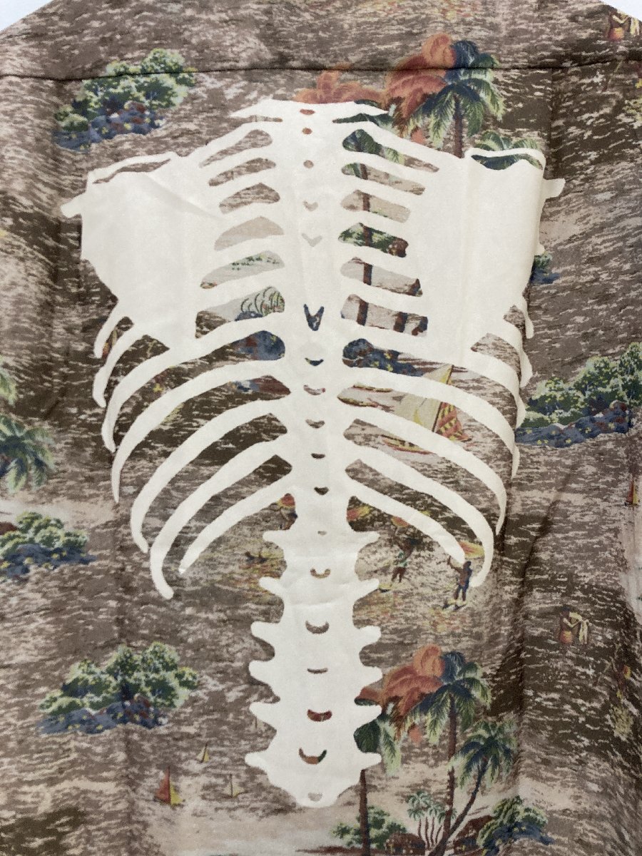 Kapital キャピタル Bone Kamehameha Aloha Shirt スカル シャツ 半袖 半袖シャツ 中古 サイズ２ 希少 TN 1_画像6
