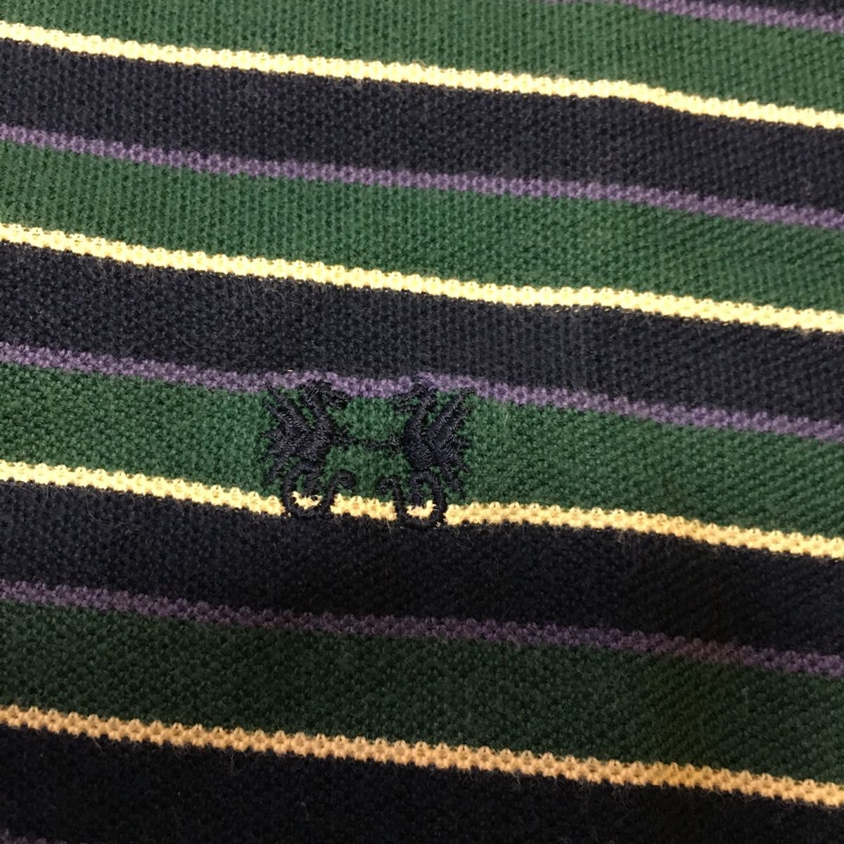 マクレガー McGREGOR ポロシャツ ボーダー 鹿の子 半袖　刺繍ロゴ　L ヴィンテージ　90s