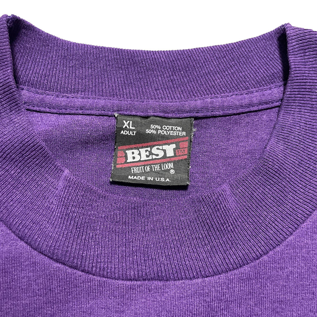 90S ヴィンテージ カナダ オタワフェデラル ローン会社 企業系 オールド Tシャツ メンズXL シングルステッチ パープル 紫色 古着 BA2058_画像6