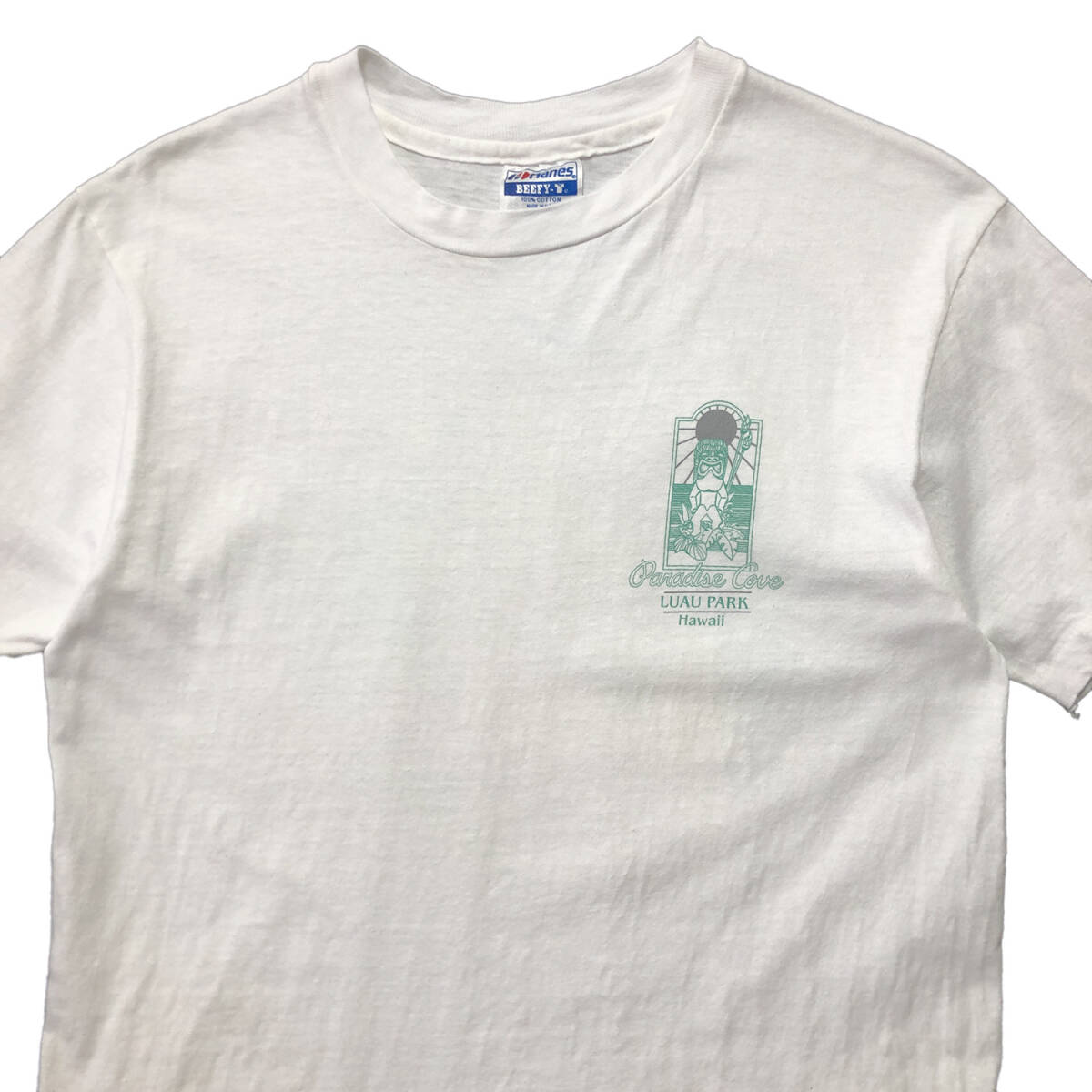 90S USA製 古着 Tシャツ パラダイスコーブ ハワイ ヴィンテージ バックプリント ホワイト 白 メンズM シングルステッチ BA2704_画像3