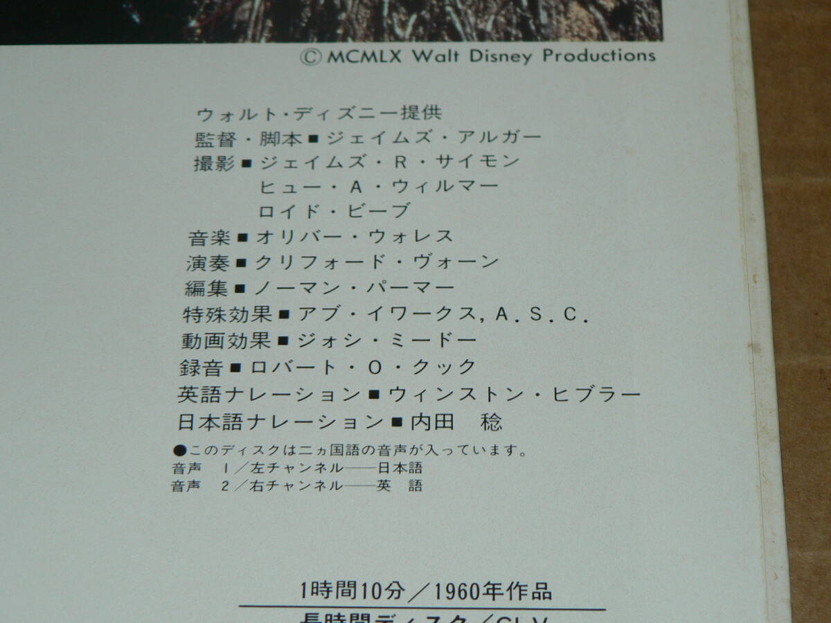 LD(ディズニー旧版)／監督：ジェイムズ・アルガー「ジャングル・キャット 」(秘境アマゾン河流域)　二か国語版／帯なし、ほぼ美盤_スタッフ