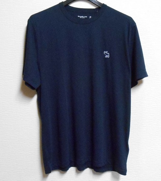 アバクロ*Abercrombie&Fitch*US:XXL/ネイビー/立体アイコンロゴ半袖Tシャツ