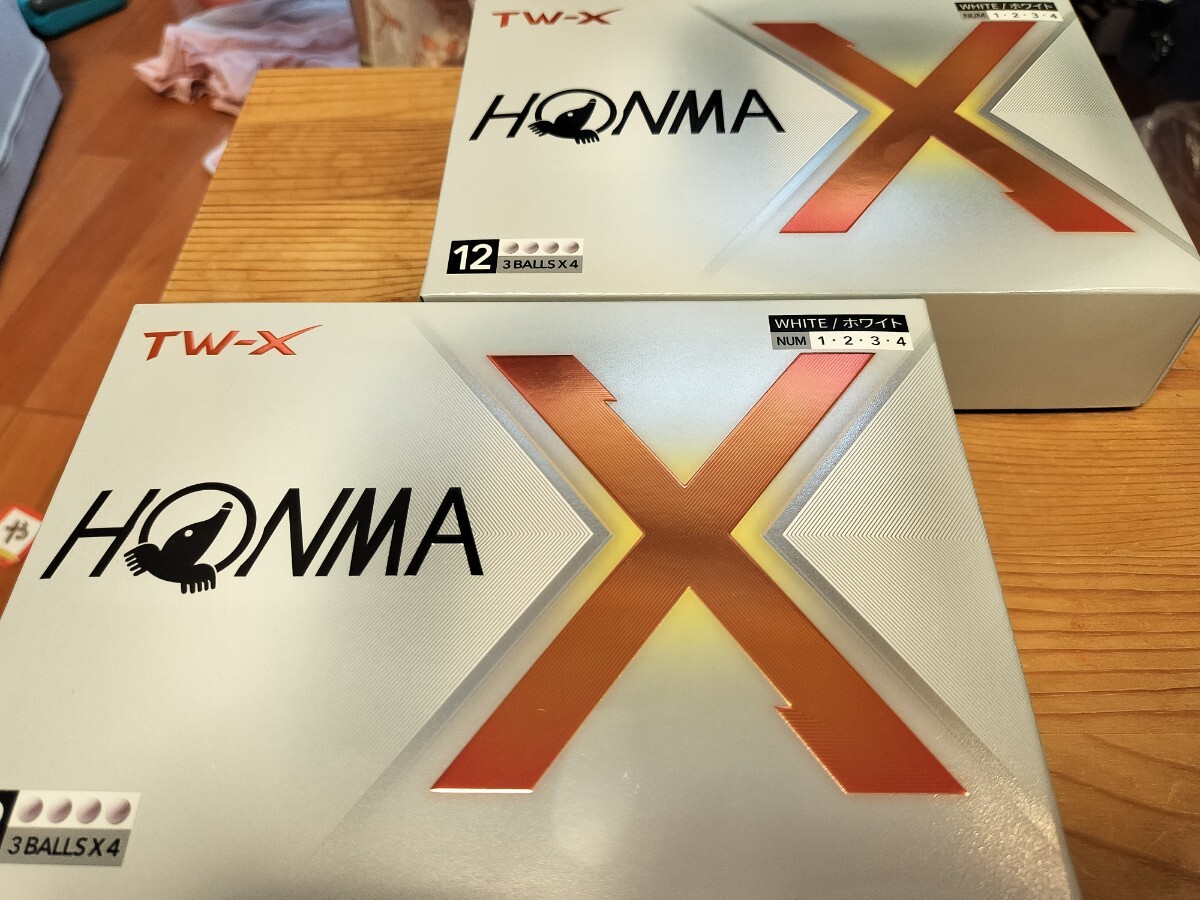 【送料込！・2024年モデル・2ダース】新品・ホンマ　TW-X　ホワイト HONMA 本間 _画像1