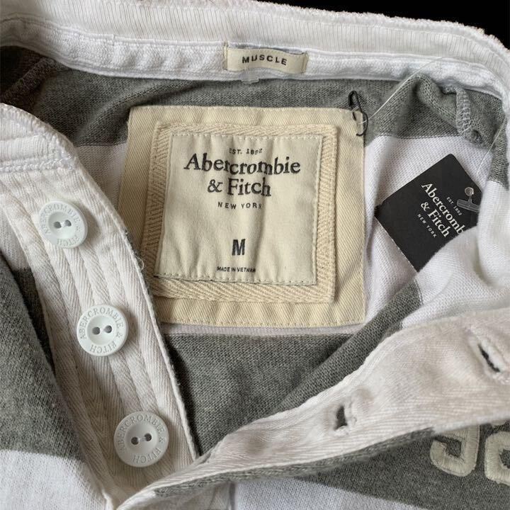 Abercrombie&Fitch Tシャツ ラガーシャツ M ボーダーの画像1